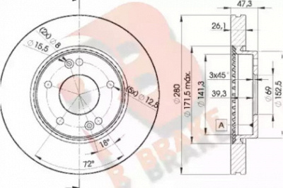 R BRAKE 78rbd25171 -  Тормозной диск